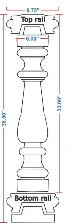 Baluster Railing Dimensions